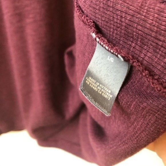 Aerie Real Soft Burgundy Knit Turtleneck Top Large - Picture 3 of 7